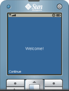 Welcome Screen for J2ME