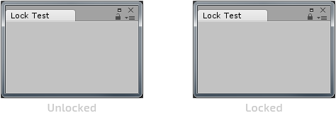 Screenshot of custom editor window with lock icon.