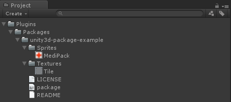 Unity project with 'unity3d-package-example' package installed